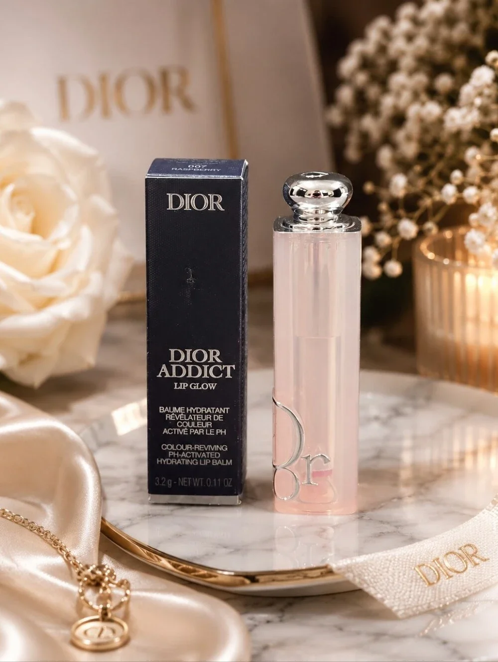 Dior Addict Lip Glow Balm - Color:007 Raspberry NIB